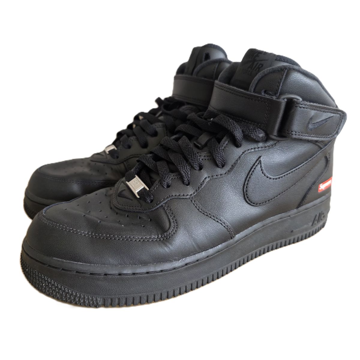 NIKE ナイキ &times;SUPREME AIR FORCE 1 MID エアーフォース ハイカットスニーカー　27ｃｍ スニーカー FZ8784-001 レザー ブラック メンズ【中古】｜PAWNSHOP　ＲｉＺ 12,432円