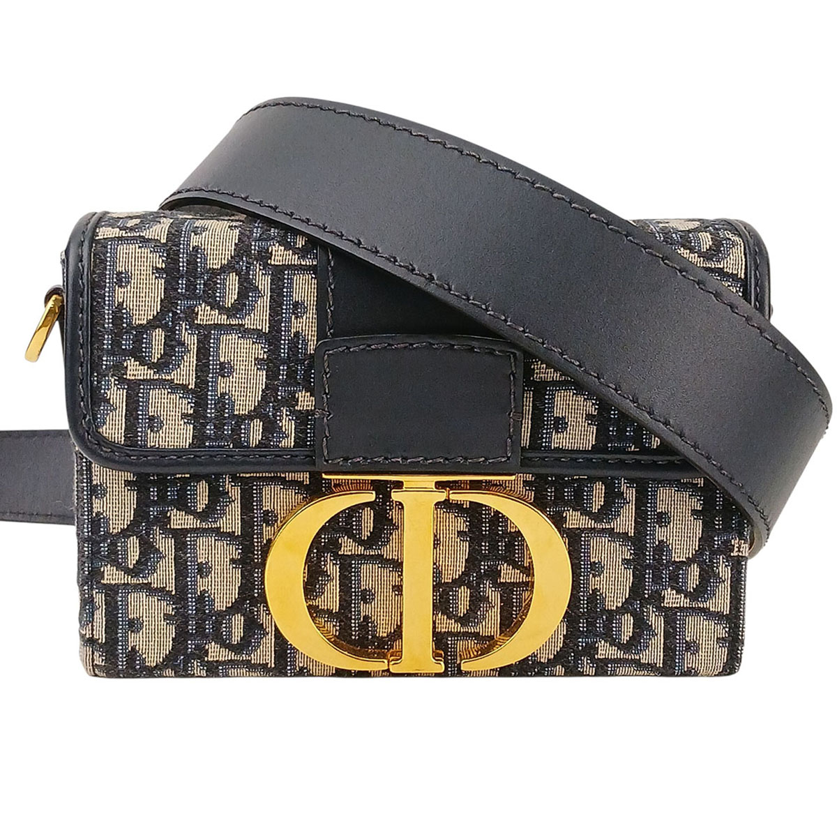 Christian Dior クリスチャンディオール 30 MONTAIGNE モンテーニュ オブリーク ショルダーバッグ ネイビー 【中古】｜PAWNSHOP　ＲｉＺ