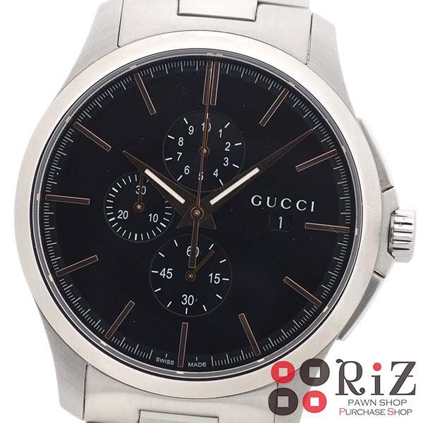 【楽天市場】【中古】 GUCCI （グッチ） Gﾀｲﾑﾚｽ ｸﾛﾉｸﾞﾗﾌ 時計 ｸｵｰﾂ/ﾒﾝｽﾞ G-Timeless Black