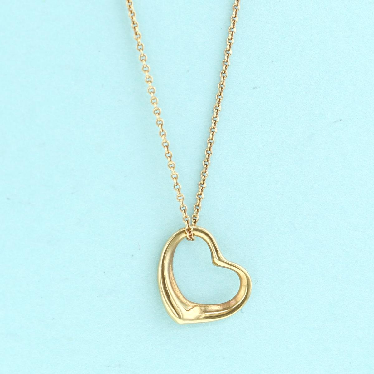 中古 Tiffany Co ティファニー 露わ心胆 ペンダント首飾り 750yg 商品名宝飾品 ネックレス ペンダント 首飾り K18yg 黄みゴールド Used A 即日発信 ラッピング無料 アクセサリ Tiffany Co ティファニー オープンハート ペンダントネックレス 750yg ブランドジュエリー