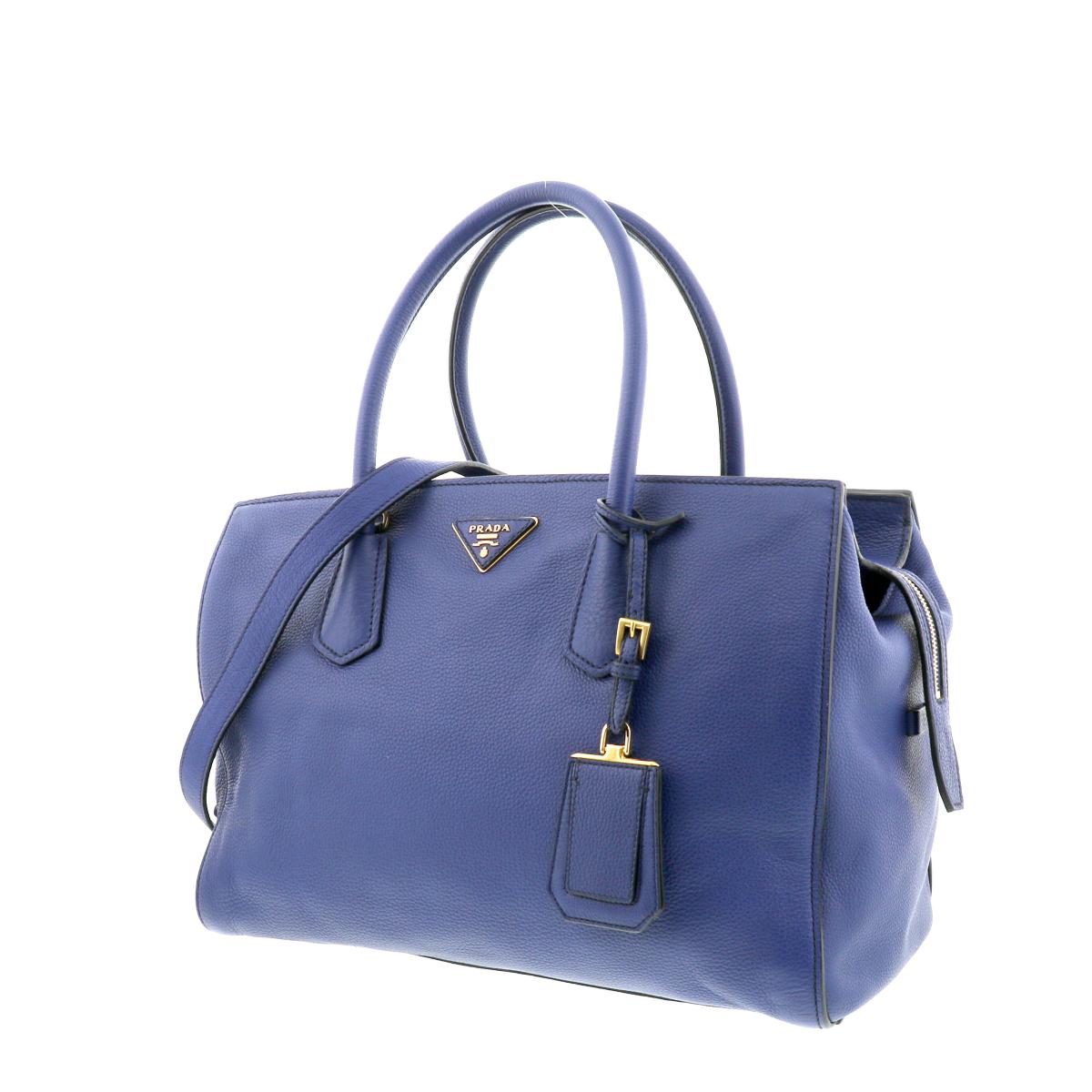 中古 PRADA プラダ 2WAY ハンド袋 バッグ ハンドバック Blue BN2767 ...