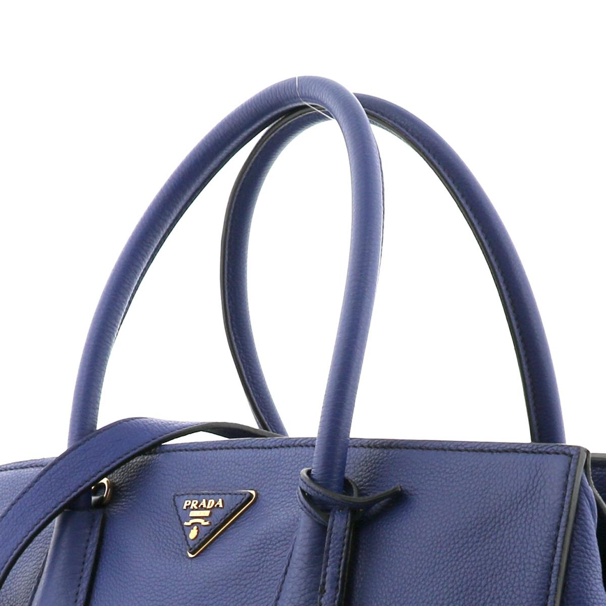 中古 PRADA プラダ 2WAY ハンド袋 バッグ ハンドバック Blue BN2767 ...