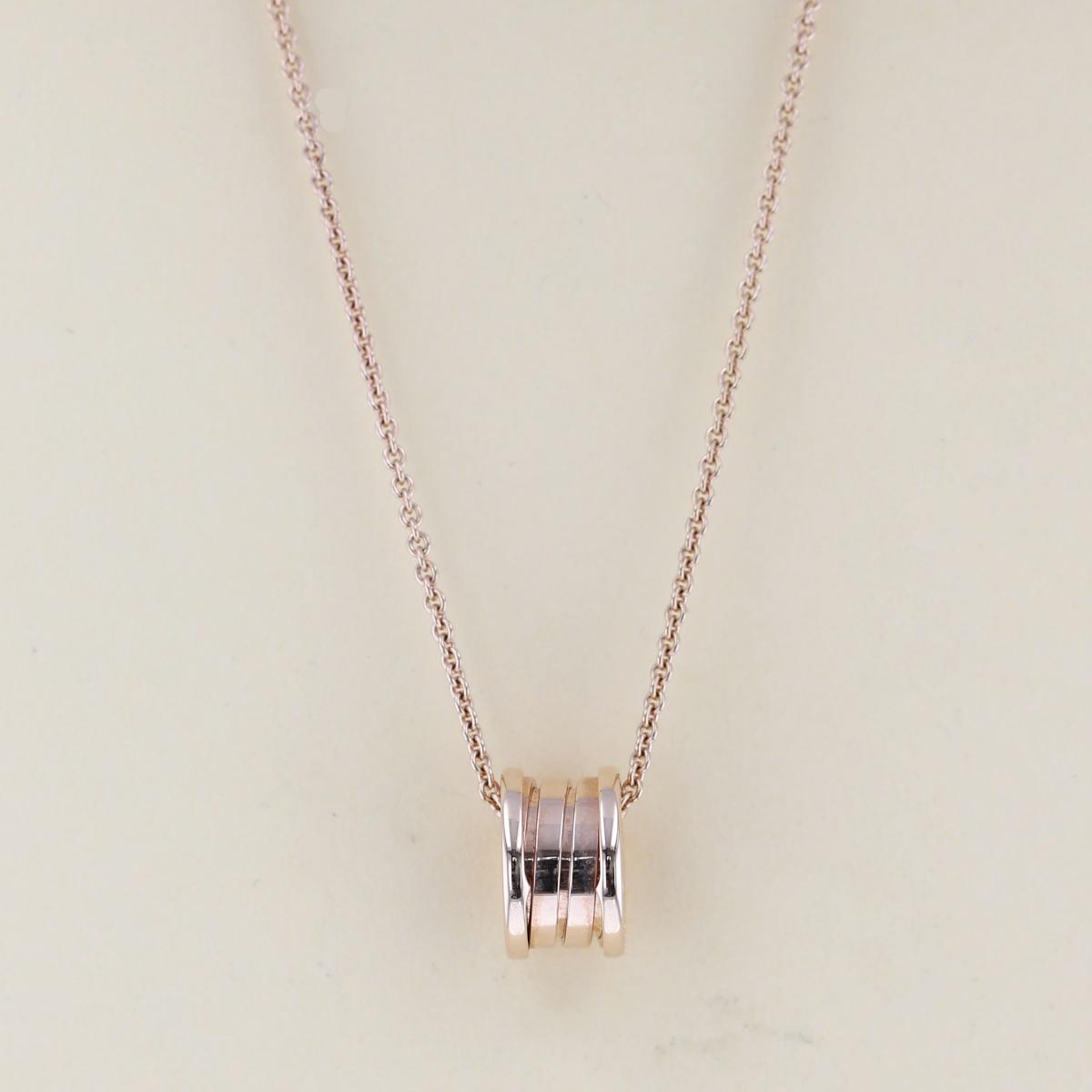 BVLGARI (ブルガリ) B-ZERO1 ネックレス 750PG ブランドジュエリー ネックレス ペンダント チョーカー B-Zero1 K18PG CL852407 used:A
