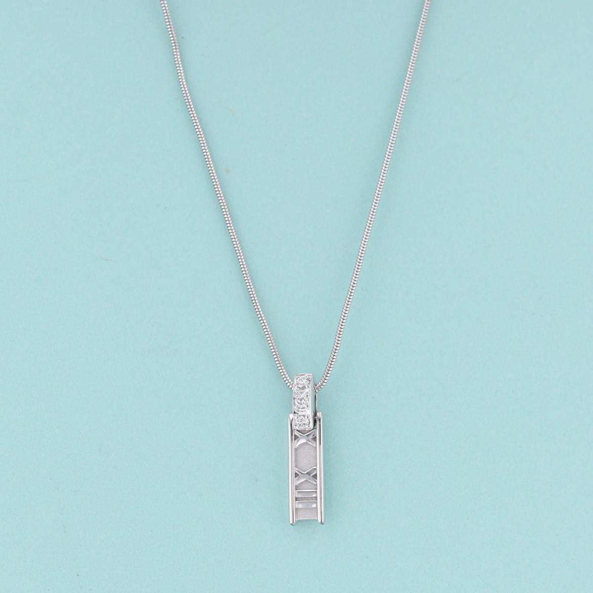 TiffanyCo. ティファニー アトラス ネックレス 750WG Silver ネックレス