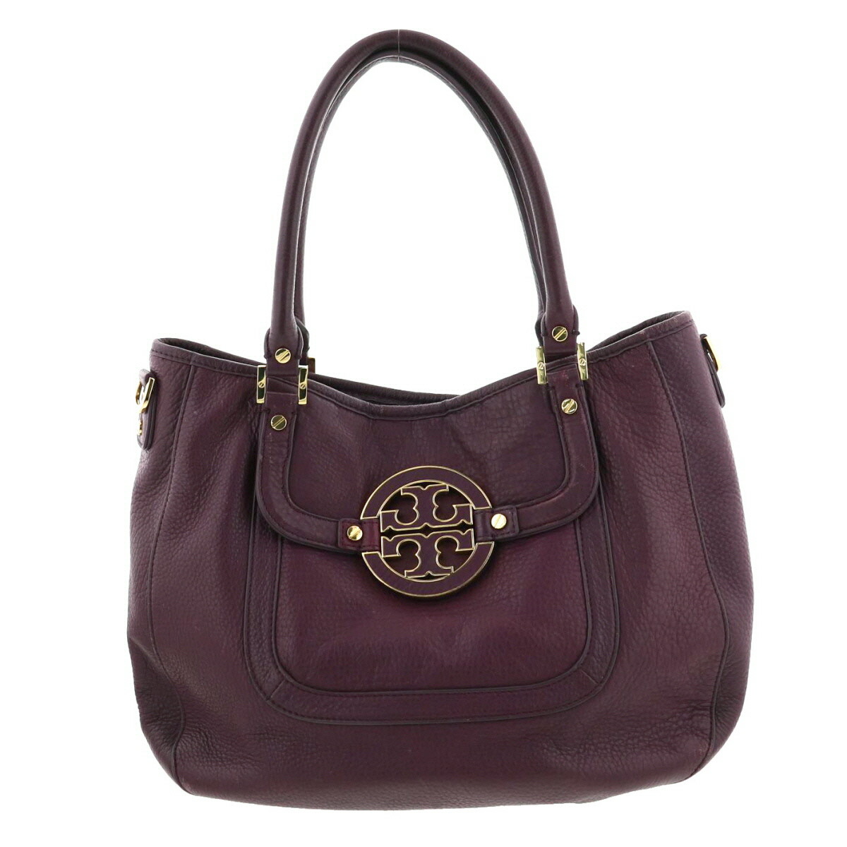 TORY BURCH Purple used:B トリーバーチ ハンドバッグ バッグ ﾊﾝﾄﾞﾊﾞｯｸﾞ 【61%OFF!】 トリーバーチ