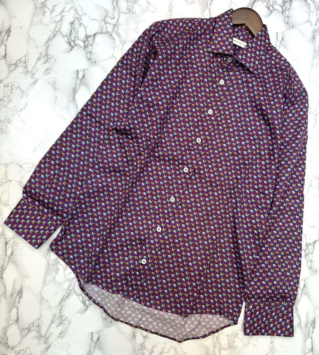 ETOR 総柄シャツ イタリア製 パープル エトロ 長袖 Mサイズ 楽天市場】ETRO エトロ 長袖 シャツ、ブラウス Shirt, Blouse