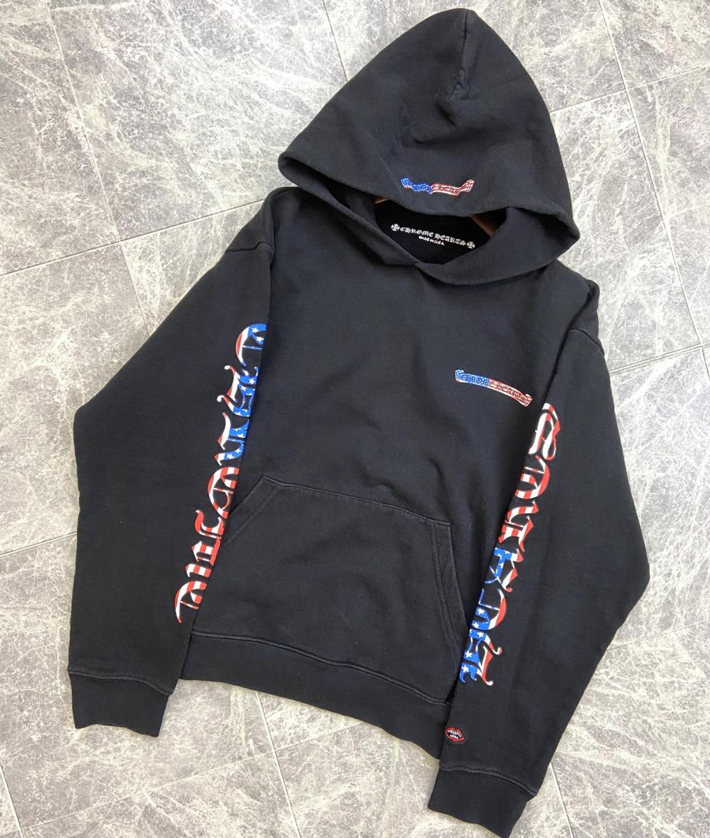 CHROME HEARTS◆アメリカンフラッグ ダガー パーカー ブラック CHROME HEARTS◇アメリカンフラッグ ダガー パーカー ブラック