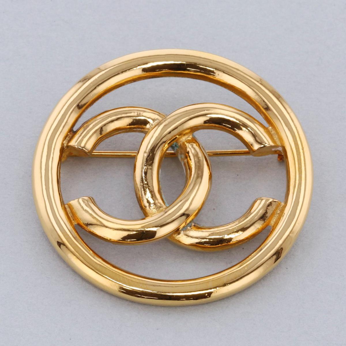 楽天市場】CHANEL シャネル ブローチ CCマーク 【中古】未使用品