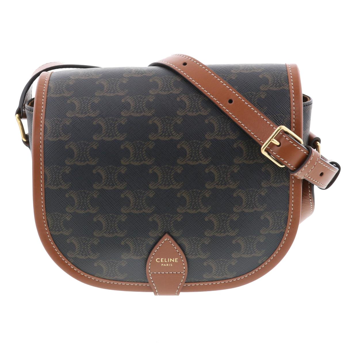 CELINE ミディアム　フォルコ　ショルダーバッグ　トリオンフキャンバス 2000123256100036_1.jpg