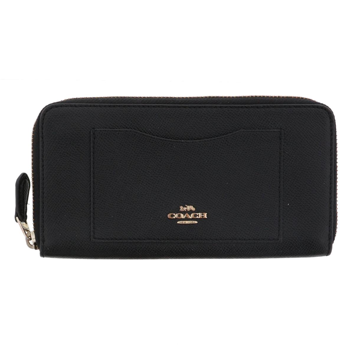美品 コーチ ラウンドファスナー 黒 ゴールド金具 シボ革 オールレザー 楽天市場】コーチ COACH 長財布 ブラックxゴールド レザーx