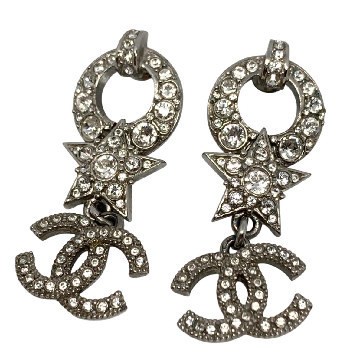 【新品】 CHANEL シャネル ココマークゴールドピアス　ラインストーン 楽天市場】シャネル CHANEL ココマーク スター ラインストーン ピアス