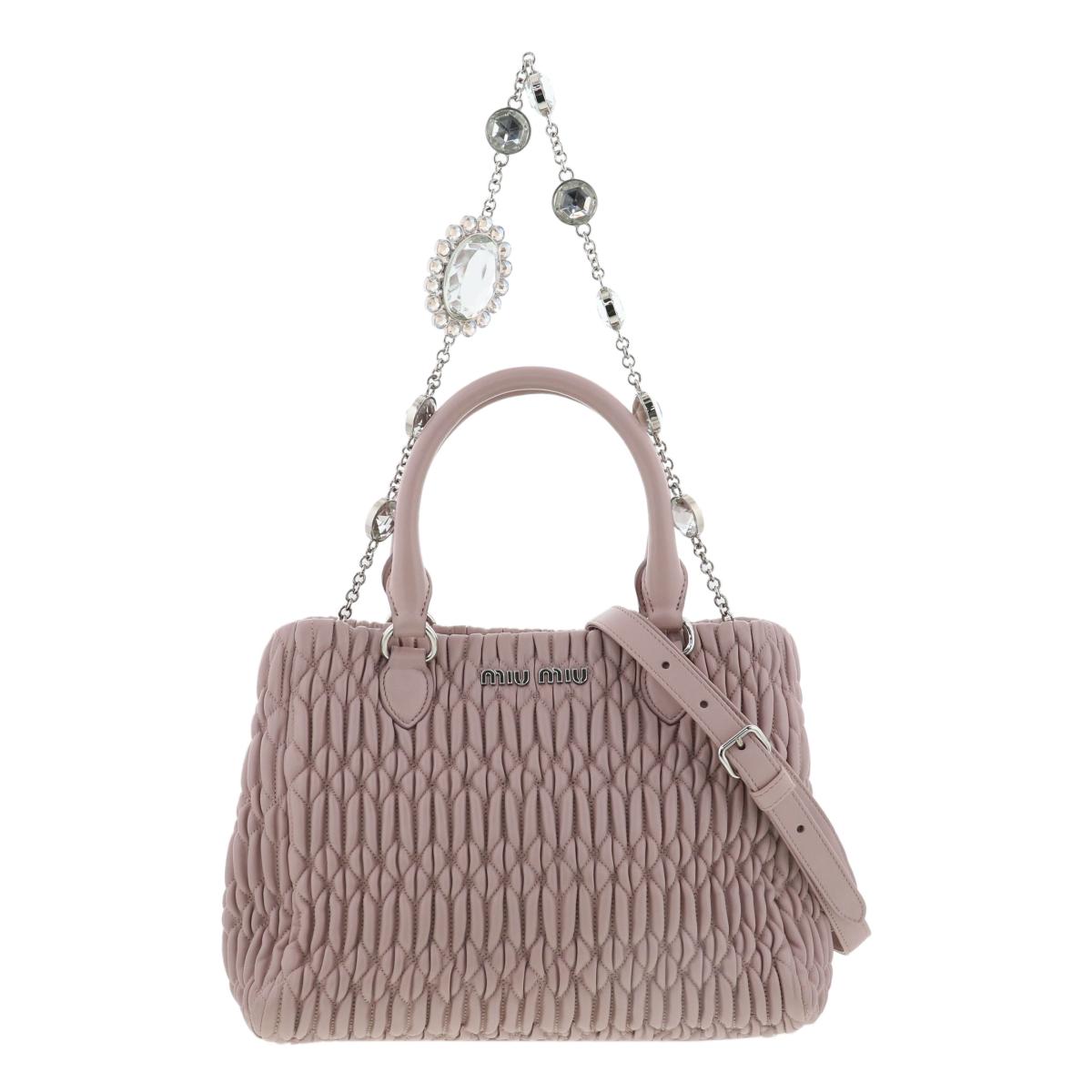 miu miu ナッパクリスタル グレー 楽天市場】ミュウミュウ 【MIUMIU】 ナッパクリスタル トート