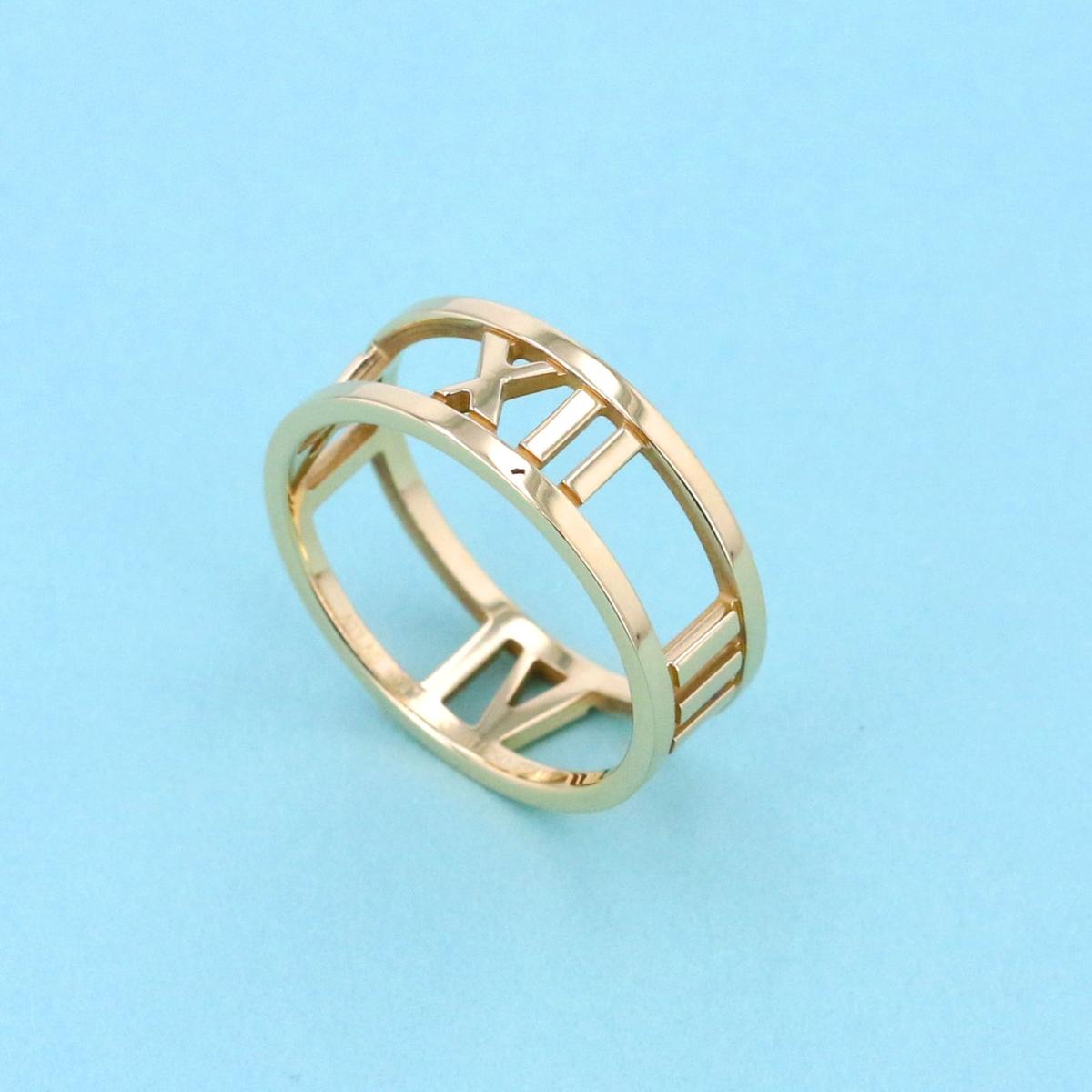 ティファニー　TIFFANY　K18PG　7.5号　オープンアトラスリング　良品 ティファニー TIFFANY K18PG 7.5号 オープンアトラスリング 良品