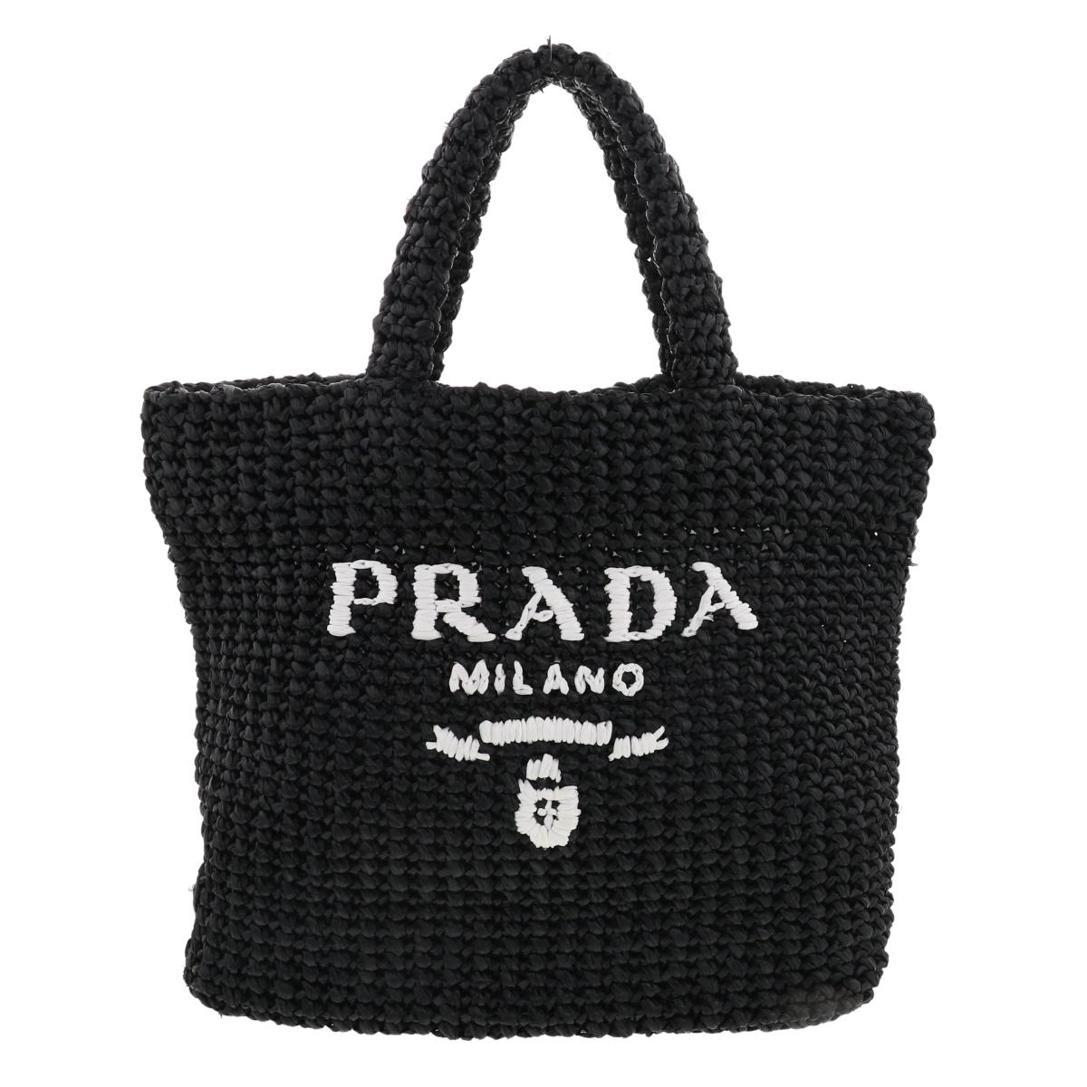 レア美品 PRADA ラフィア カナパ ハンドバッグ トートバッグカゴバック 楽天市場】【美品】プラダ【PRADA】 ラフィア ハンドバッグ
