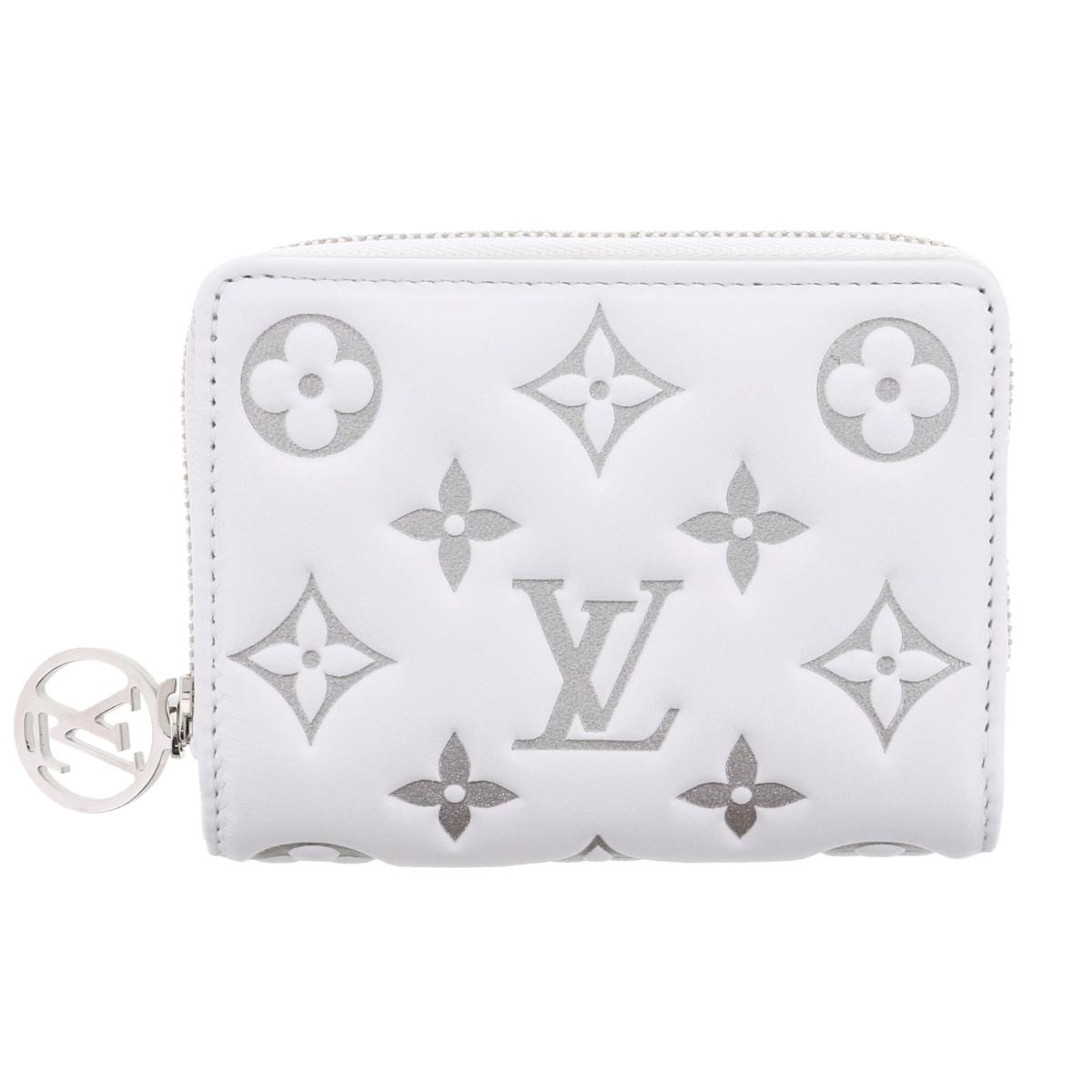 美品　ヴィトン　ポルトフォイユ　ルー　モノグラム　ホワイト　折り財布M83500 美品✨二つ折り財布☆ホワイト ルイヴィトン 二つ折り財布 モノグラム