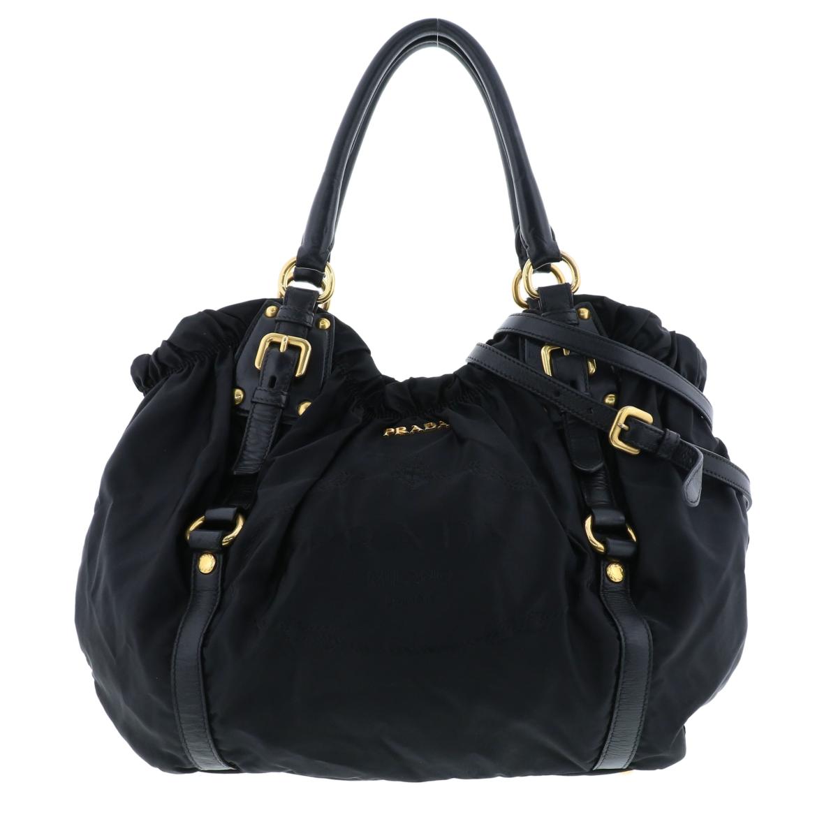 PRADA 巾着 楽天市場】【プラダ】Prada 2way 巾着 レザーハンドバッグ