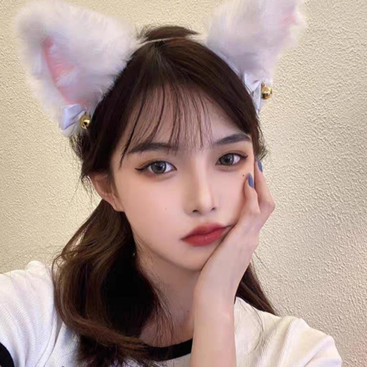 注目の福袋！ カチューシャ 猫耳 ヘアアクセサリー かわいい リボン 鈴付き コスプレ コスチューム?ハロウィン ふわふわ耳 仮装小物?大人 子供  レディース 女の子 髪飾り 白 黒 可愛い ホワイト ブラック お呼ばれ 送料無料 qdtek.vn