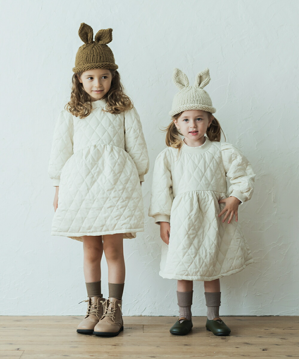 楽天市場 Riziere 中綿キルティングワンピース キッズ 女の子 100 150リジェール Palette パレットこども服 子供服 Kids ワンピース 秋 冬 ガーリー 長袖 こども 子供 ジュニア ワンピ おしゃれ キルティング 無地 Riziere楽天市場店