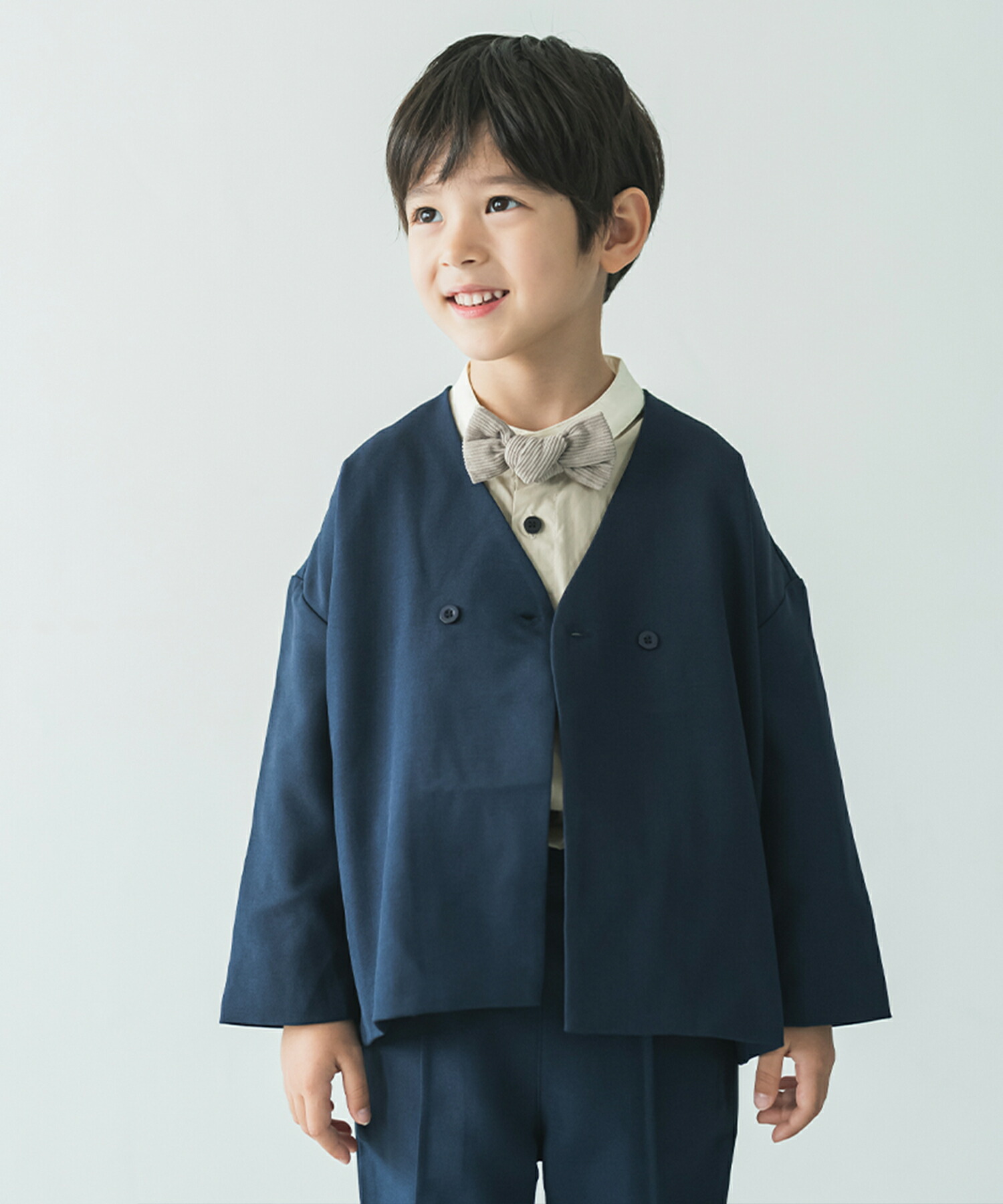 在庫限り!!】【riziere】ノーカラージャケットセットアップ 90-150