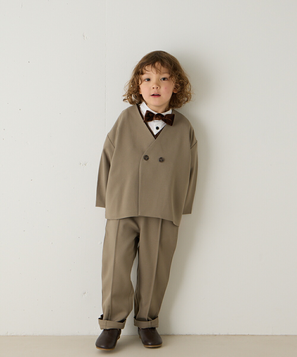 ランキング1位獲得】【riziere】ノーカラージャケットセットアップ