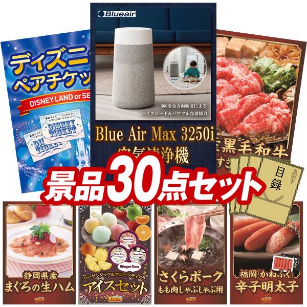 景品 30点セット 特大パネル 豪華目録 ビンゴ 結婚式 披露宴 二次会 忘年会 新年会 ゴルフコンペ 景品セット 【デロンギ　コーヒーメーカー、ディズニーペアチケット】 送料無料 特大パネル 豪華目録付き｜景品キング