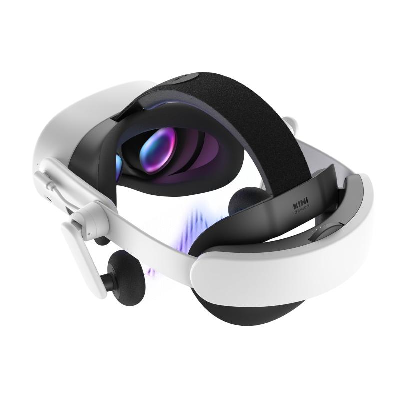 KIWI design K4 Duo All-インチ-One オーディオ 蓄電池 ヘッドストラップ Meta Quest 3S/3に相応う 蓄電池 同盟罷業一回り 平衡にする声遣い デュアル手っとり早い申し受ける 掛け目平衡にする好意をもって 好いたらしい クエスト3S/ 3に相応うアクセ