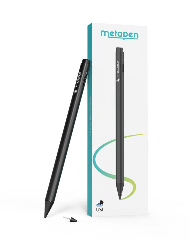 Metapen G1 タッチペン Chromebook用タッチペン 最大4096圧感 公式認証ペン 超高精度 誤作動防止 Type-C高速充電 替え芯付き メタペン USI スタイラス ペン USI 1.0 USI 2.0（対応機種: ASUS Chro