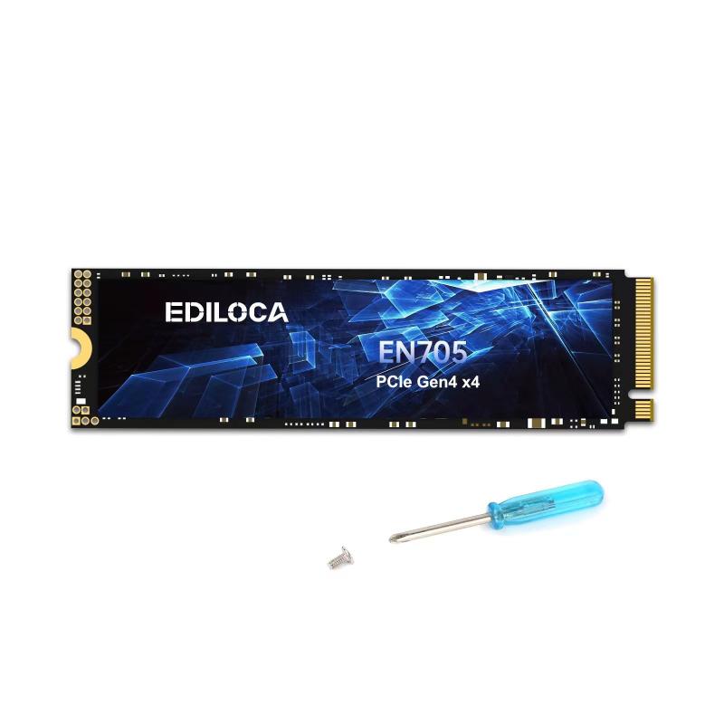 Ediloca EN705 SSD 4TB PCIe Gen4 NVMe M.2 2280 PS5動作確認済み 最大読込: 5000MB/s 最大書き：4500MB/s 内蔵SSD ダイナミック SLC キャッシュ ノートパソコンとデスクトップパソコン