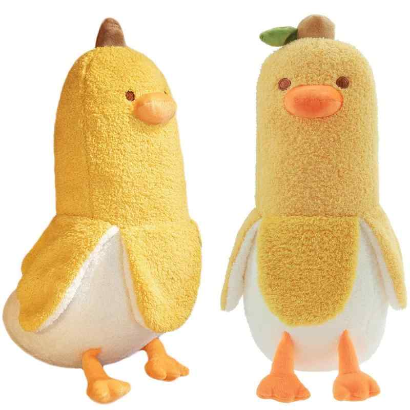 Homehalo ぬいぐるみ バナナの木 抱き枕 ぬいぐるみ 好いたらしい 抱き枕 毛の荒物 バナナダックBanana Duck 家鴨 ぬいぐるみ もこもこ 添い寝枕 面白可笑しい ロング 抱きまくら 気持ちいい 面白可笑しい差し上げ物 母の日の