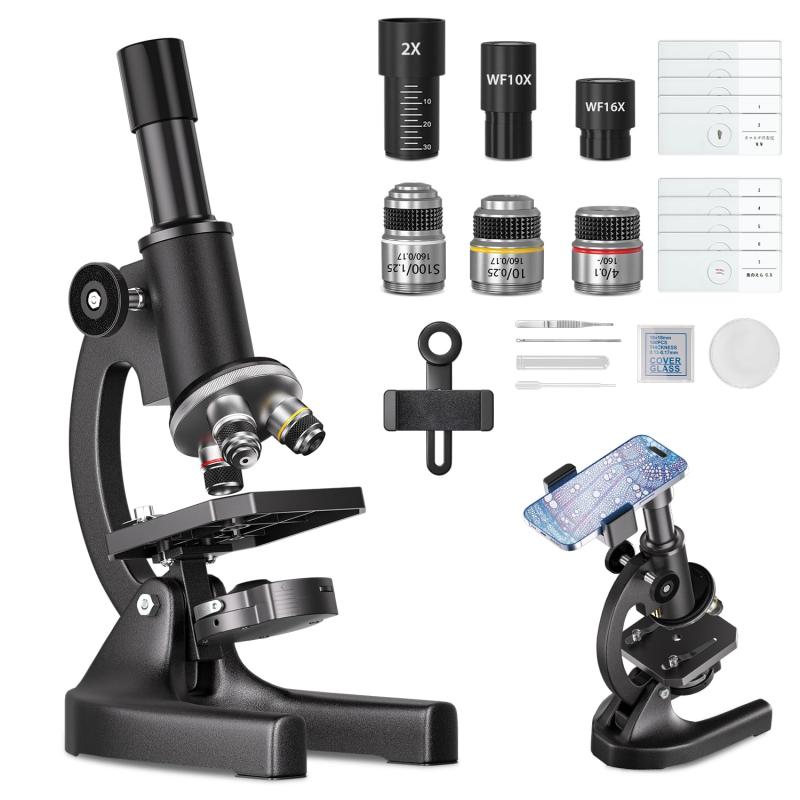 楽天市場】顕微鏡40X~3200X子供小学生中学生高校生初心者向け顕微鏡