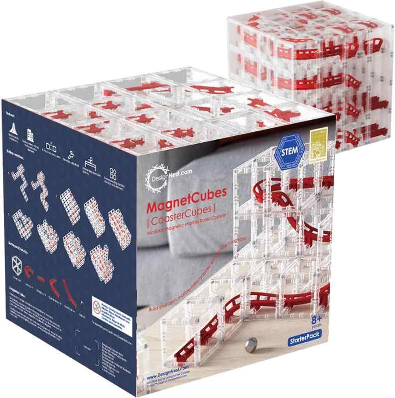 DesignNest マグネットキューブ magnetcubes 知育玩具 STEM 教育 ビー玉転がし 組み立て 子供 算数力 おもちゃ プレゼント