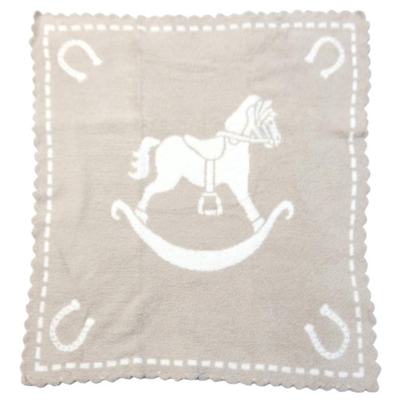 [ベアフット ドリームス] BAREFOOT DREAMS コージーシック スカロップ レシービング 毛布 Cozy Chic Scalloped Receiving Blanket 551 もの言う花毛布 B551 (石ころ/導管(28