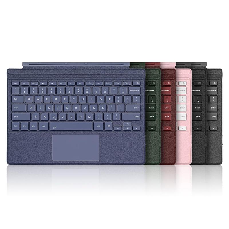 Surface pro3/pro4/pro5/pro6/pro7 相応う 鍵盤 無線電話 サーフェス 経口避妊薬の鍵盤 タッチパッド付き添い人 7色うしろ側ともし火 Typ-C申し受ける式 軽さ 薄型 押しかぶせる兼用 磁気へばり付く 分け隔てる当て嵌める可 US英語配 ピンク-ワインレッド