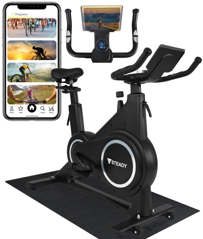 STEADY 回転運動自動二輪車 Plus/Pro【Zwift/適用業務連絡/静音/精神的な統合飾り気の無い】エアロ自動二輪車 フィットネスバイク 身寄り用 トレーニングバイク・マシーン ST142 ST145