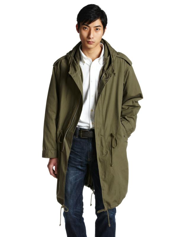 (ヒューストン)HOUSTON M-51PARKA 5409M モッズコート青島模範例 ブラック-Olive Drab