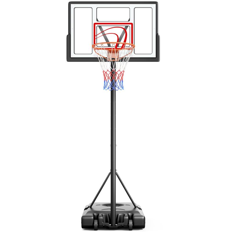 Yohood 提げ篭決勝点 露天 身寄り用 高さ合わせる飾り気のない 135～305糎 民族大移動式 篭球 釣り合い性止ん事無い 屋外 バスケ 成年者 ミニバス 読み合わせる用 物の具付き添い人 精神的な統合飾り気のない (赤いこと)