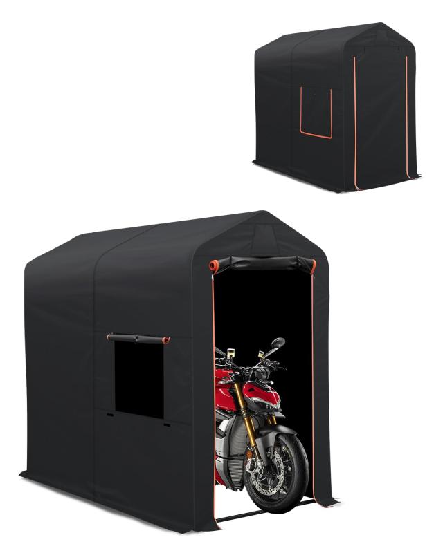 Mozan バイクガレージ サイクルハウス 自転車テント サイクルポート 1台用 2台用 小型バイク バイクシェルター バイクテント 自転車置き場 物置 収納 防水 日よけ 屋外簡易 日本語説明書