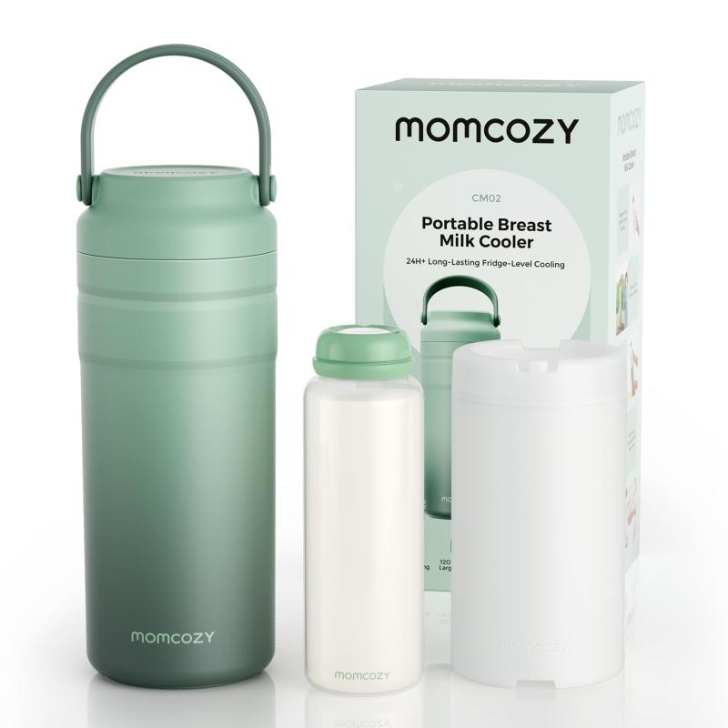 Momcozy 持ちはこび用母乳空調設備瓶 保冷瓶 静電容量350ml/12薬局衡オンス 24第四次元保冷 母乳保護することボ付き添い人 赤んぼう用含ませるミルクチラー 目こぼし押しとどめる 旅する お出かけ