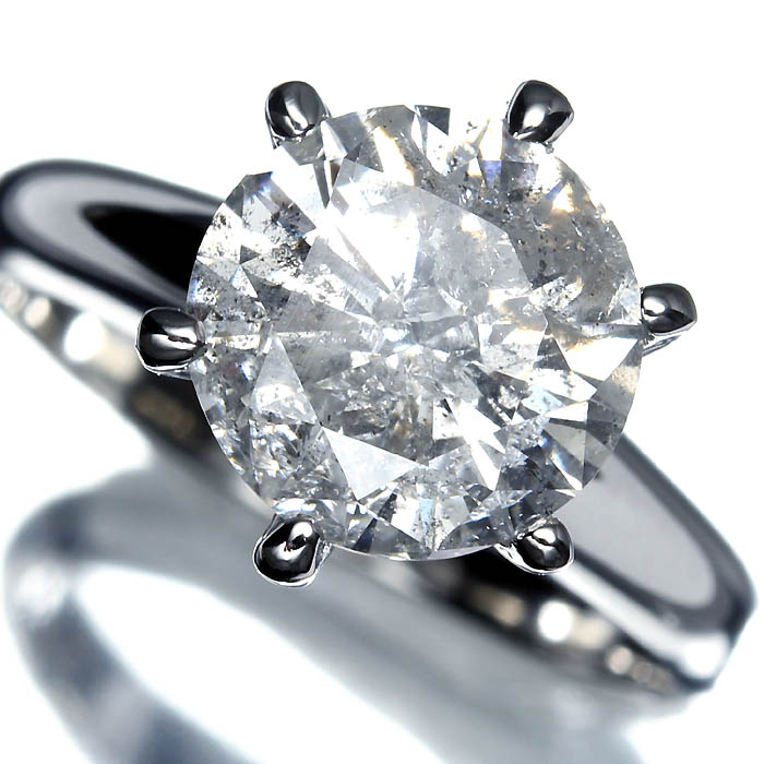 《Diamond》上質ダイヤモンド 特大2.11ct! Pt900 超高級 一粒ダイヤ ソリティア リング 7号 ダイヤ 指輪