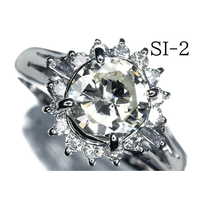 ≪Diamond≫ジュエリーマキ SI-2 上質ダイヤモンド 特大1.003ct 上質脇石ダイヤモンド0.3ct Pt850 超高級リング ソーティング付き 9号 リング 指輪｜RK宝石