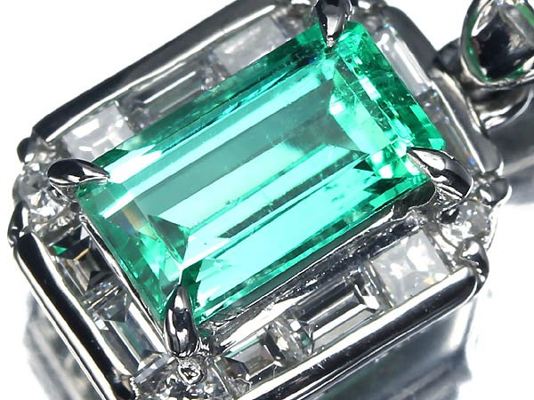 ≪Emerald≫ ジュエリーマキ 上質エメラルド 大粒1.35ct 上質ダイヤ 総計0.71ct Pt850 超高級ペンダントヘッド ネックレス ジュエリー｜RK宝石