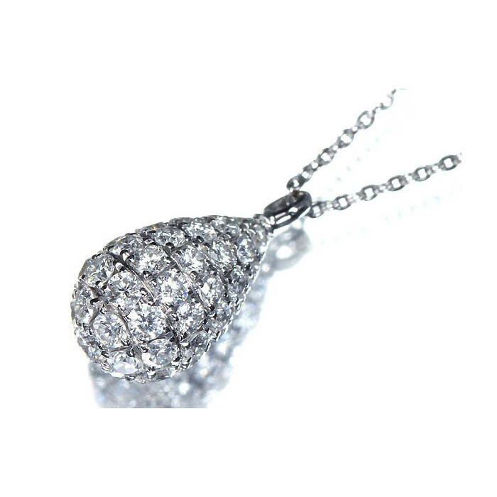 《Diamond》 上質パヴェダイヤ 総計1.05ct K18WG 超高級ネックレス 45.5cm ダイヤモンド ネックレス ジュエリー|RK宝石