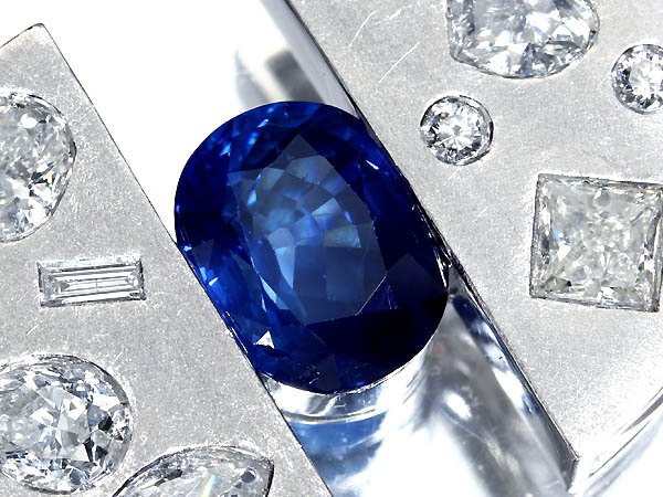 《Sapphire》上質サファイア 特大3.32ct 上質ダイヤモンド 総計1.69ct Pt900 超高級ペンダントヘッド ネックレス ジュエリー ソーティング付｜RK宝石 165,000円