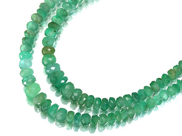 《Emerald》 豪華絢爛!! 天然エメラルド 高級 2連 ビーズ ネックレス 43.0cm ジュエリー|RK宝石