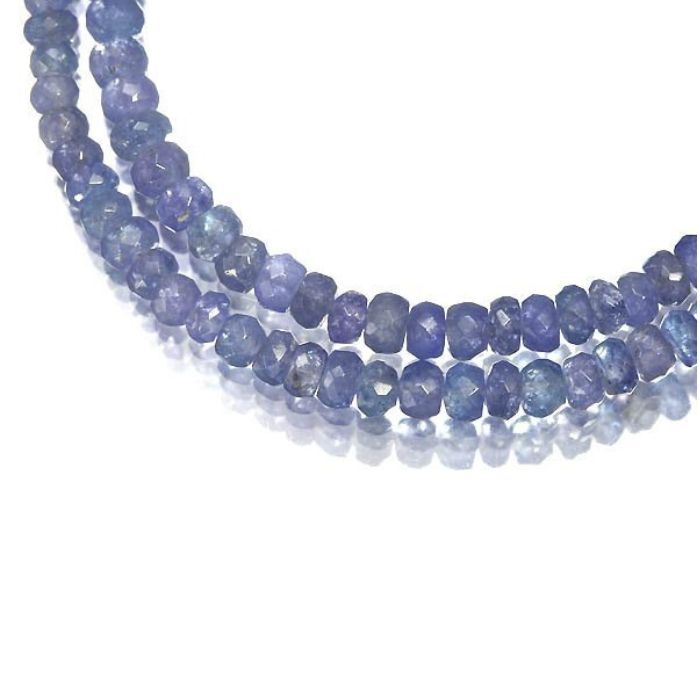 ≪Tanzanite≫ 晴れ晴れしい絢爛!! 生まれながらタンザナイト 締め高76.5コンピュータ断層撮影法!! 御膳上等ビーズ頸飾り 宝飾品 差し上げ物 差し上げ物 43.3浪花節的