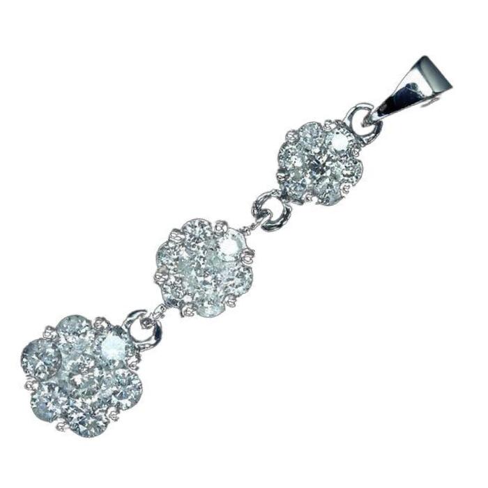 楽天市場】ダイヤモンド ペンダント トップ K18ホワイトゴールド