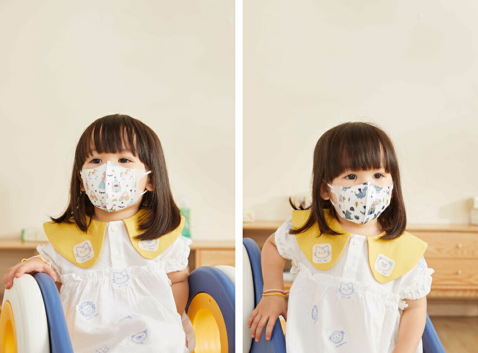 GREENNOSE子どもマスク立体キャラクター不織布使い捨て子供マスクキッズ用マスク1才2才3才幼稚園ベビーマスク恐竜姫様ウサギ王子柄3D使い捨て飛沫防止花粉対策防塵風邪ウィルス対策ハウスダスト肌に優しい快適(1-3歳5枚*3袋)