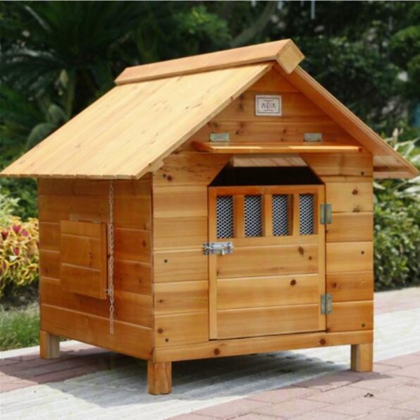 豪華別荘 丈夫 ペットハウス 犬舎 犬小屋 ハウス おうち 屋外 庭用 炭化板 メタセコイア製品 防水 ドア 窓 日よけボード 通気性 耐磨耗 掃除が簡単｜ＲＬストア