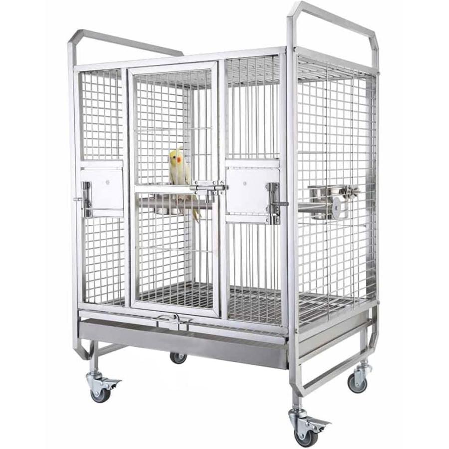楽天市場】大型 鳥かご セキセイインコケージ 手乗りインコ ステンレス