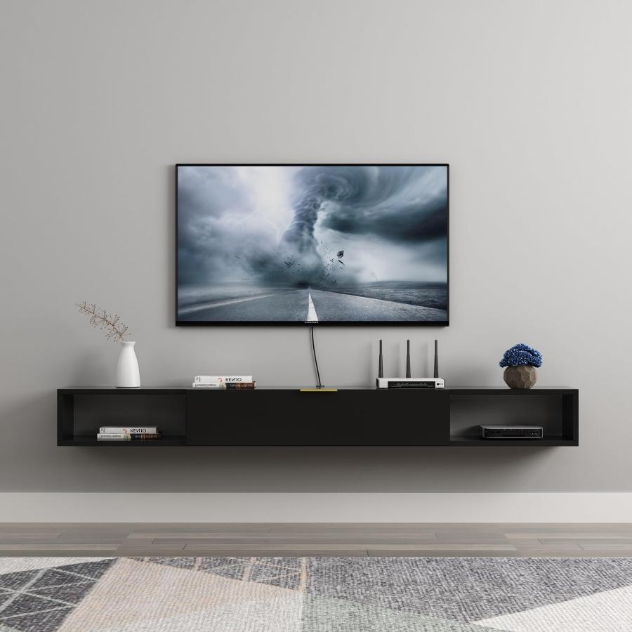 飾りつけテレビ受像機押し入れ、フローティングTV照明ランプ、飾りつけTVコンソール、ウォールシェルフ浮かぶ棚書き割りとっ始めボックス席、ルーターのヴィデオディスクプレーヤーストレージレ